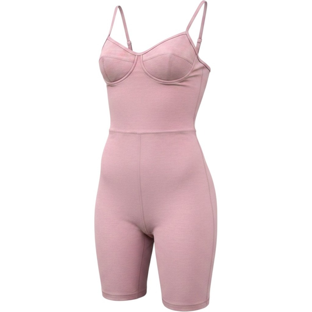 Wilfred Free Aritzia Divinity Romper Women Small Pink Bodysuit Shorts Athletic